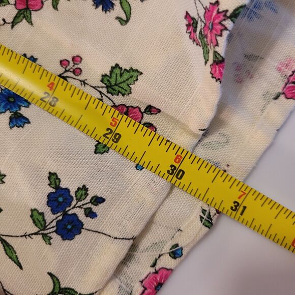 FR Woman Sport White Colorful Floral Lined Skirt Medium 33 Waist Elastic - Picture 5 of 7